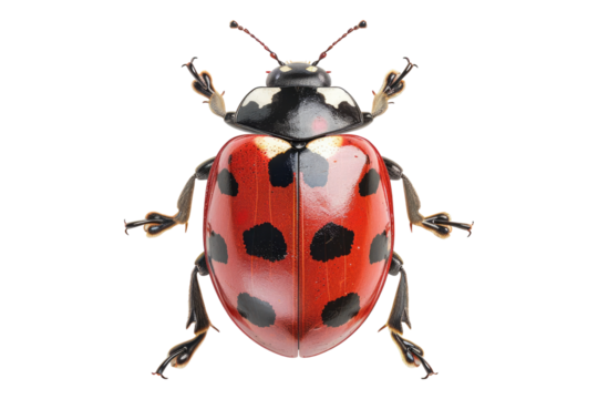 Lady bug insect isolated on white background
