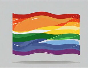 Obraz premium vector image of the lgbt flag on gray background, queer pride month, wallpaper logo gay