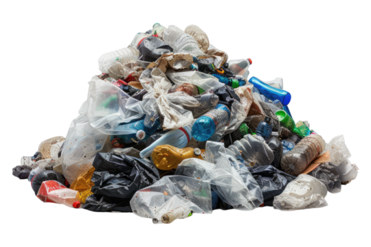 Pile of plastic garbage