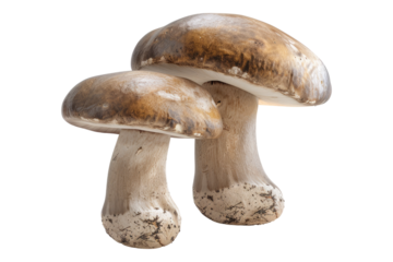 Portobello mushroom isolated on white background
