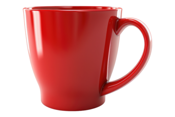 Red cup isolate isolated on white background