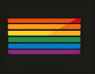 vector image of the lgbt flag on black background, queer pride month, wallpaper logo gay heart