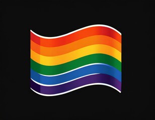 vector image of the lgbt flag on black background, queer pride month, wallpaper logo gay heart
