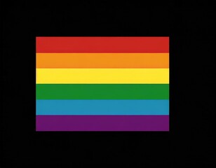 vector image of the lgbt flag on black background, queer pride month, wallpaper logo gay heart