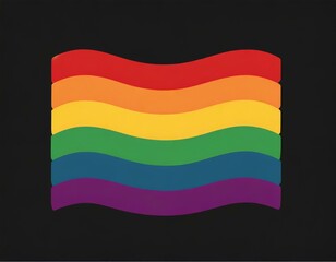 Obraz premium vector image of the lgbt flag on black background, queer pride month, wallpaper logo gay heart