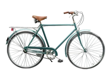 Fototapete Vintage green bicycle isolated on transparent background © Larisa