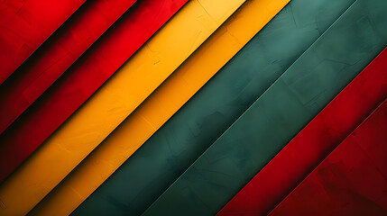 Obraz premium red yellow visual composition featuring dark green background
