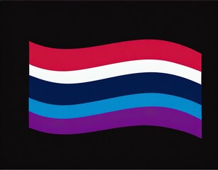 vector image of the bisexual flag on black white background, lgbt queer pride month, wallpaper logo, gay lesbian