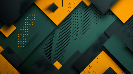 green yellow black abstract geometric presentation - Powered by Adobe