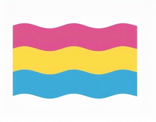 Obraz premium vector image of the pansexual flag on black white background, lgbt queer pride month, wallpaper logo, gay lesbian transgender bisexual