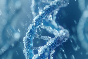 Frosty DNA model under snowflakes, merging the ideas of genetic persistence and environmental influence