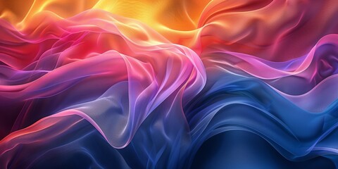 Fototapeta premium full frame shot of abstract background with colorful wavy lines