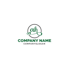 Letter AH logo design, vector logo design