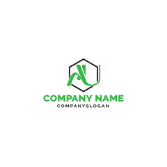 Letter AN logo design, vector logo design