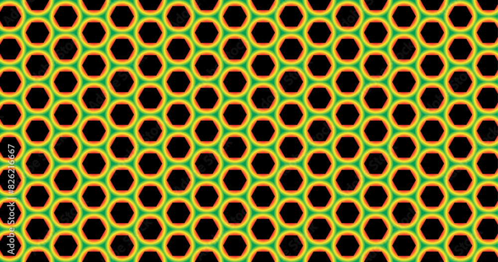 Poster abstract seamless hexagon pattern design, background with pattern, rainbow colors