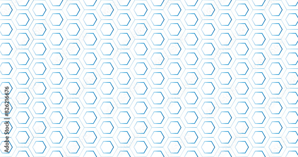 Poster seamless pattern with circles and hexagon, abstract seamless pattern design, blue, sky color backgro