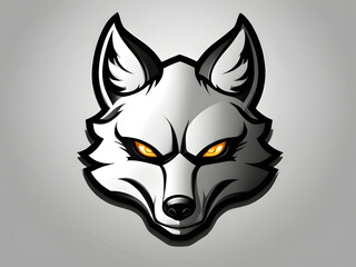 3d art logo of fox face logo decor, Create a breathtaking crystal_quartz glass colorful fox on white backround