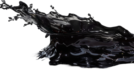 black water isolated on transparent background