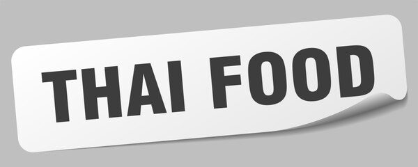 thai food sticker. thai food label