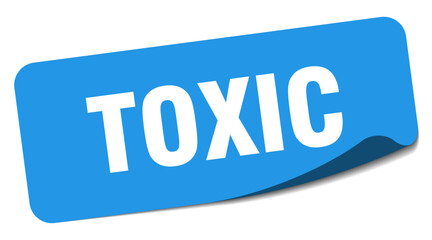 toxic sticker. toxic label