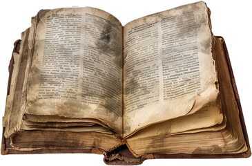 blank book with pages isolated on transparent background