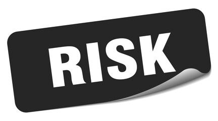 risk sticker. risk label