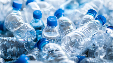 Pile of plastic bottles. 