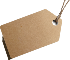 blank tag isolated on transparent background
