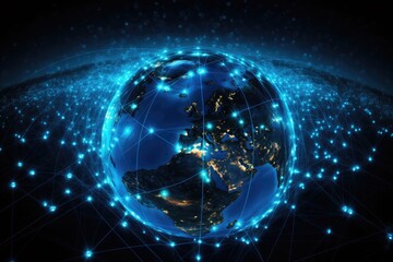 digital world network international communication concept
