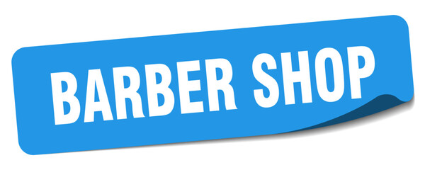 barber shop sticker. barber shop label