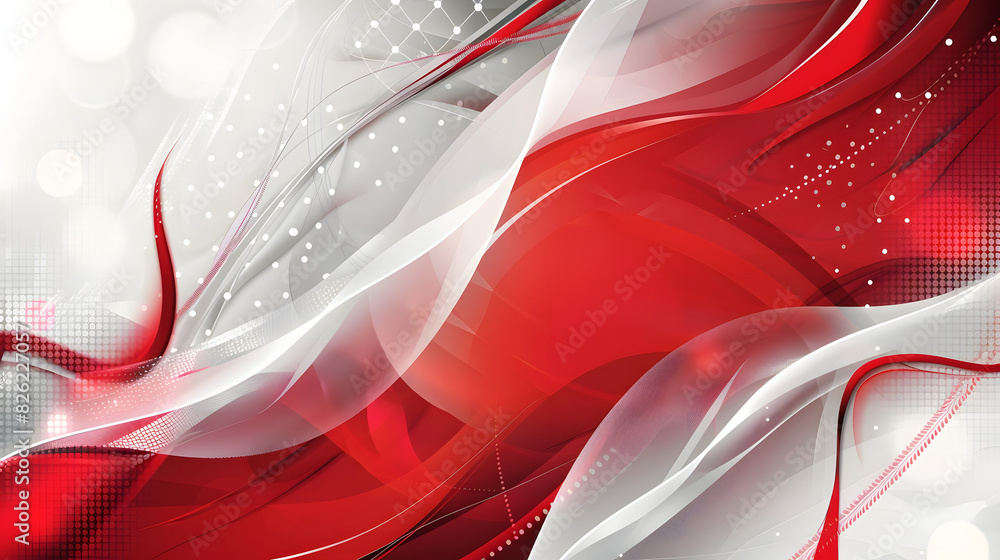 Poster create a vector illustration of a business-themed abstract background in red and silver, strategical