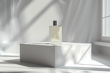 Mockup perfume product photography luxury minimal style background, advertising poster and wallpaper or banner