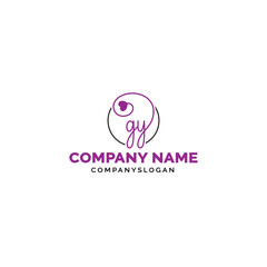 Letter GY logo design, vector logo design