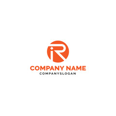 Letter IR logo design, vector logo design