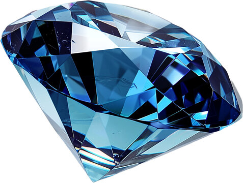 blue diamond isolated on transparent background
