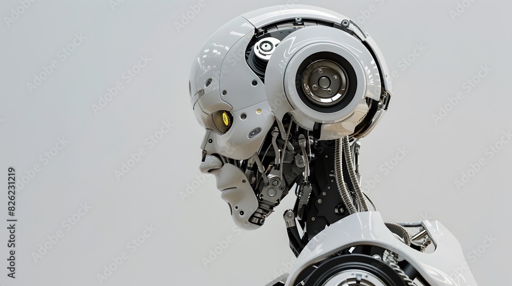 Aufkleber a highly advanced robotic humanoid performing complex tasks, generative ai