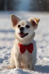 chihuahua in snow