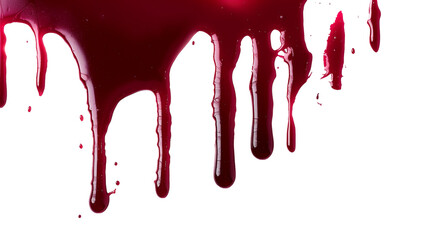 Blood Dripping On Transparent Background