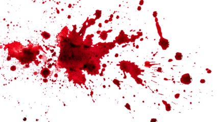 Blood Splatter On Transparent Background