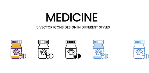 Obraz premium Medicine icons vector set stock illustration.