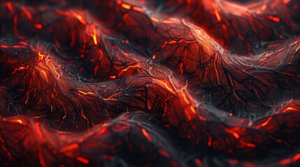 Abstract background of burning fire underground