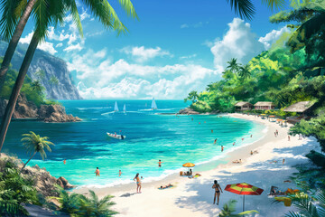 ビーチで過ごす楽園の夏/Paradise Summer at the Beach/Paradiesischer Sommer am Strand