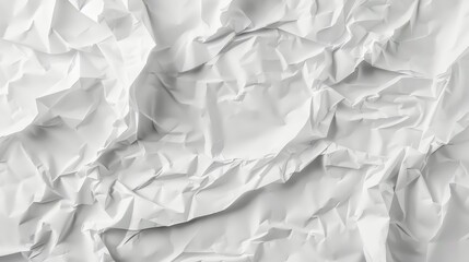 Fototapeta premium A white piece of paper with a lot of wrinkles and creases