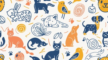 Fototapeta premium Vector illustration collection of cute dog