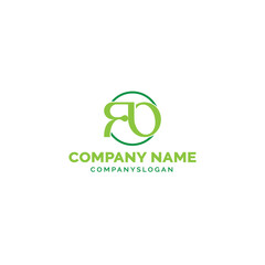 Letter RO logo design, vector logo design