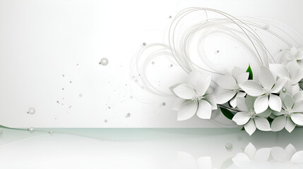 abstract white flowers pattern for decoration stylish and elegent on abstract white background