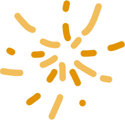 Fireworks Graduation concept doodle icon. Perfect for university, school poster, flyer, web, textile design. Vector illustration. 