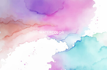 Abstract watercolor background with watercolor splashes
