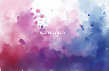 Abstract watercolor background with watercolor splashes