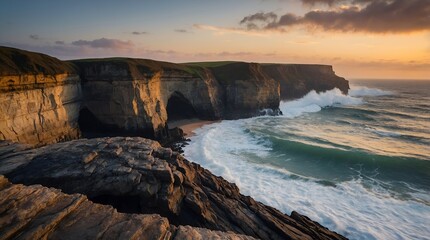 cliffs of moher at sunset